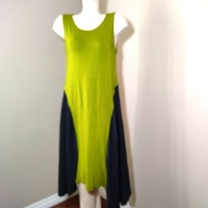 ZEABERG Pea green Black A-line Maxi Dress 1 S